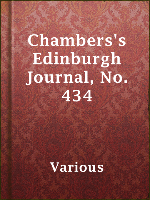 Cover of Chambers's Edinburgh Journal, No. 434
